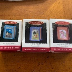 Hallmark set of 3 Mother goose series ornaments